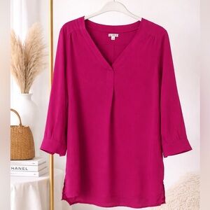 GAP Fuchsia V-Neck Blouse